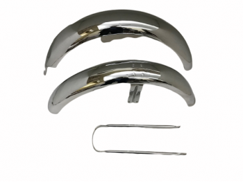 Fit For Norton Commando Roadster Front & Rear Chrome Mudguard Set 