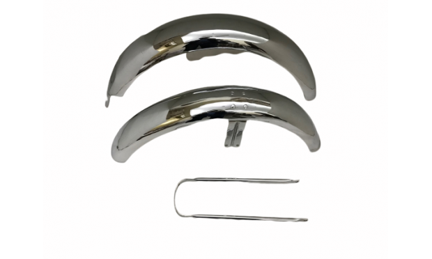 Fit For Norton Commando Roadster Front & Rear Chrome Mudguard Set 