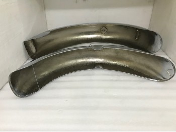 FIT FOR NORTON FEATHERBED SLIMLINE FRONT & REAR CHROMED MUDGUARD SET