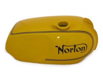 Norton Roadster Commando Yellow Painted Steel Fuel Gas Tank With Cap |Fit For