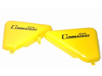 FIT FOR NORTON COMMANDO 850 TOOL BOX OIL TANK SIDE PANEL STEEL YELLOW PAINTED