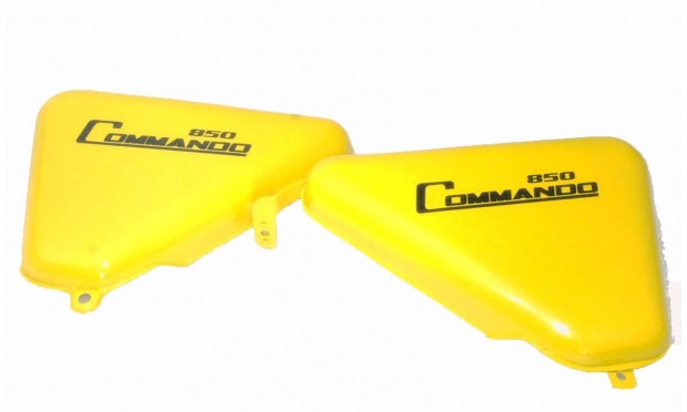 FIT FOR NORTON COMMANDO 850 TOOL BOX OIL TANK SIDE PANEL STEEL YELLOW PAINTED