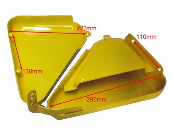 FIT FOR NORTON COMMANDO 850 TOOL BOX OIL TANK SIDE PANEL STEEL YELLOW PAINTED