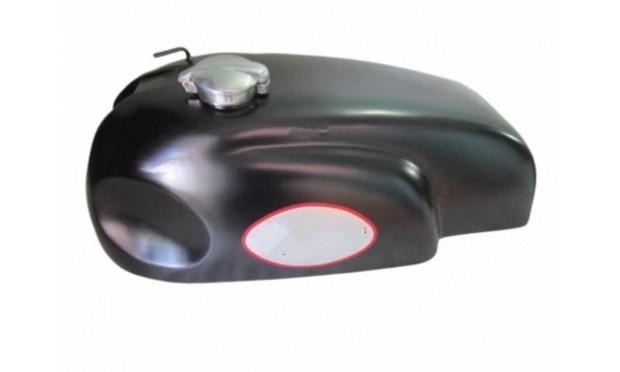 FIT FOR NORTON MANX TRITON WIDELINE MATTE BLACK PAINTED STEEL PETROL FUEL TANK WITH CAP