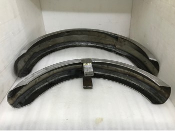 FIT FOR NORTON DOMINATOR MODEL 7 FRONT & REAR MUDGUARD SET WITH STAYS RAW STEEL
