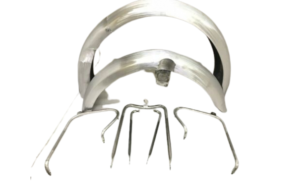 FIT FOR NORTON DOMINATOR MODEL 7 FRONT & REAR MUDGUARD SET WITH STAYS RAW STEEL