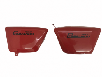 FIT FOR NORTON FASTBACK COMMANDO / INTERSTATE RED PAINTED SIDE PANEL