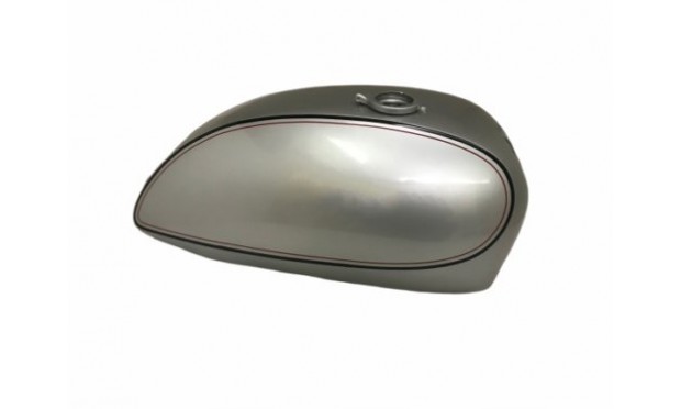 FIT FOR NORTON COMMANDO INTERSTATE SILVER PAINTED GAS FUEL PETROL TANK