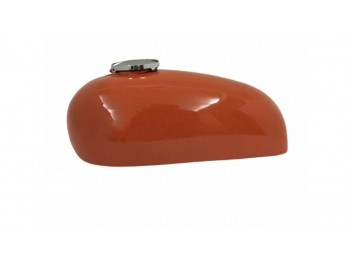 FIT FOR NORTON HI-RIDER ORANGE PAINTED STEEL GAS PETROL TANK CAP&TAP