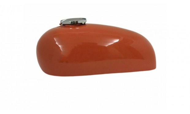FIT FOR NORTON HI-RIDER ORANGE PAINTED STEEL GAS PETROL TANK CAP&TAP