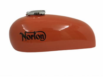 NORTON HI-RIDER ORANGE PAINTED STEEL GAS PETROL TANK CAP&TAP|Fit For
