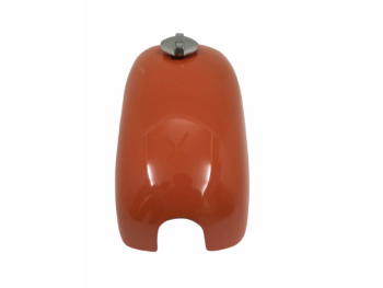 FIT FOR NORTON HI-RIDER ORANGE PAINTED STEEL GAS PETROL TANK CAP&TAP