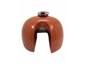 FIT FOR NORTON HI-RIDER ORANGE PAINTED STEEL GAS PETROL TANK CAP&TAP