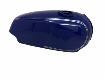 FIT FOR NORTON COMMANDO ROADSTER BLUE PAINTED ALUMINUM SILVER DECAL PETROL TANK