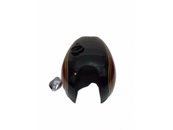 Norton Commando Roadster Black And Red Painted Fuel Tank with Fuel Cap|Fit For