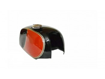 FIT FOR NORTON COMMANDO ROADSTER BLACK & RED PAINTED PETROL TANK WITH CAP & TAP