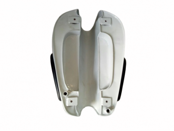 Fit For Norton Es2 Silver & White Painted Aluminum Fuel Tank With Cap & Kneepad