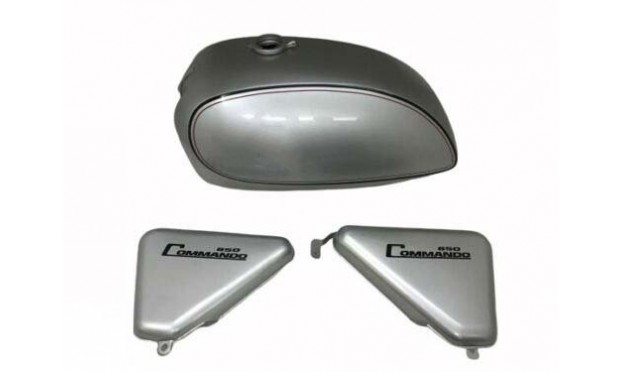 FIT FOR NORTON COMMANDO INTERSTATE SILVER WITH SIDE PANELS