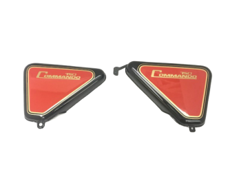 Fit For Norton Commando Roadster Black & Red Painted Side Panel