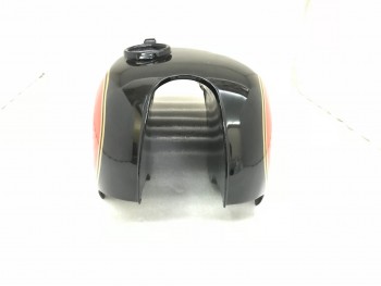 Fit For Norton Commando Roadster Black & Red Painted Petrol Tank With Cap & Tap