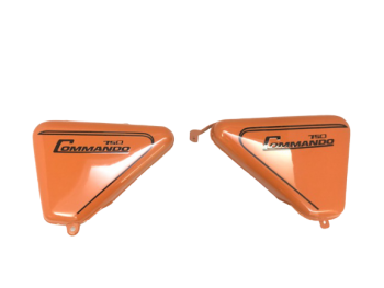 FIT FOR NORTON COMMANDO ROADSTER ORANGE PAINTED TOOL BOX TANK +SIDE PANEL 