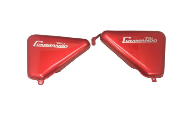 FIT FOR NORTON COMMANDO ROADSTER CHERRY PAINTED SIDE PANEL WITHOUT PINSTRIPES 
