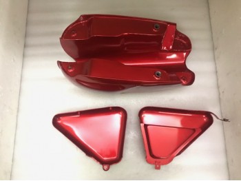 NORTON COMMANDO ROADSTER CHERRY PAINTED FUEL TANK +SIDE PANEL WITHOUT PINSTRIPES |Fit For