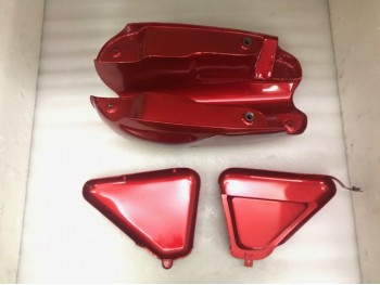 FIT FOR NORTON COMMANDO ROADSTER CHERRY PAINTED FUEL TANK +SIDE PANEL WITHOUT PINSTRIPES 