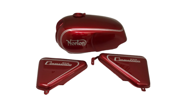 Norton Commando Roadster Cherry Painted Petrol Tank  With Side Panel|Fit For