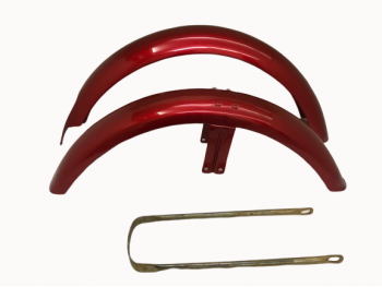 Fit For Norton Commando Roadster Cherry Painted Mudguard Set With Stay 