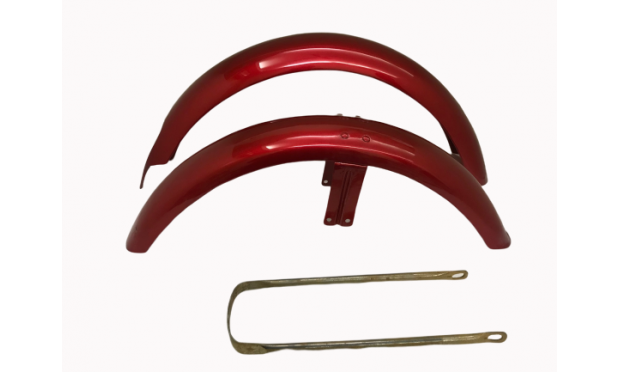 Fit For Norton Commando Roadster Cherry Painted Mudguard Set With Stay 