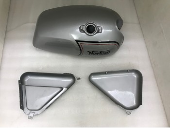 Norton Commando Roadster Silver Painted Petrol Tank 850 With Side Panel |Fit For