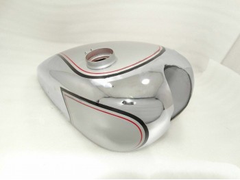 FIT FOR NORTON 16H SILVER PAINTED CHROME PETROL TANK