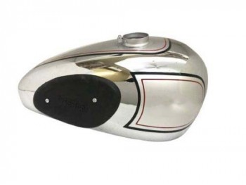 Fit For Norton Es2 Chrome & Silver Gas Tank With 2 Side Holes For Knee Pads