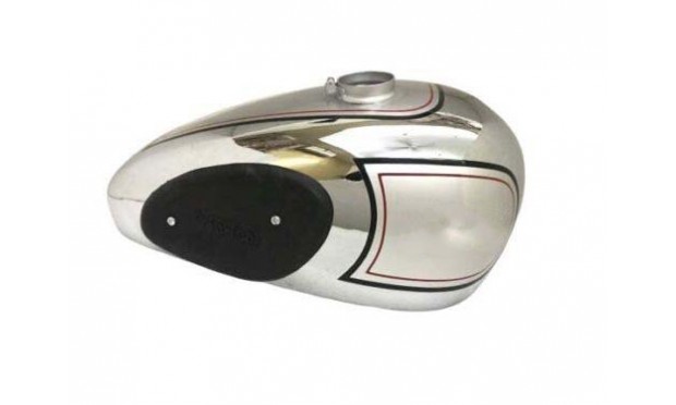 Fit For Norton Es2 Chrome & Silver Gas Tank With 2 Side Holes For Knee Pads