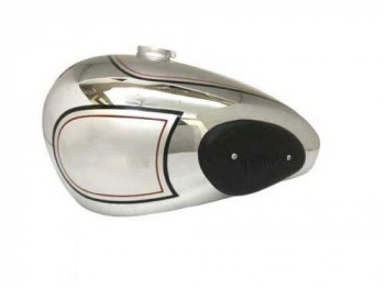 Fit For Norton Es2 Chrome & Silver Gas Tank With 2 Side Holes For Knee Pads
