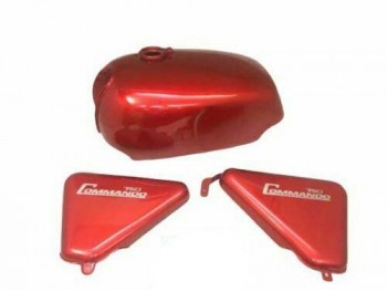 FIT FOR NORTON COMMANDO ROADSTER CHERRY PAINTED FUEL TANK +SIDE PANEL WITHOUT PINSTRIPES 