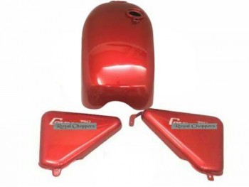 FIT FOR NORTON COMMANDO ROADSTER CHERRY PAINTED FUEL TANK +SIDE PANEL WITHOUT PINSTRIPES 