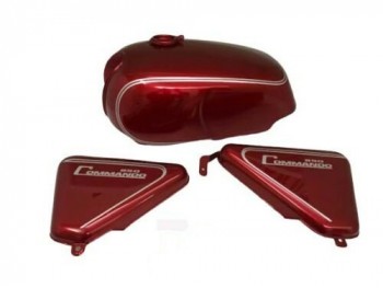 Fit For Norton Commando Roadster Cherry Painted Petrol Tank  With 850 Side Panel