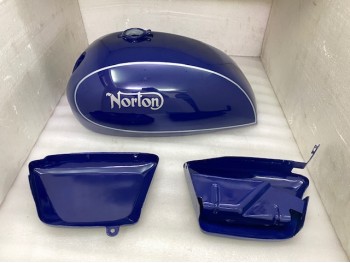 NORTON COMMANDO INTERSTATE BLUE WITH SIDE PANELS |Fit For