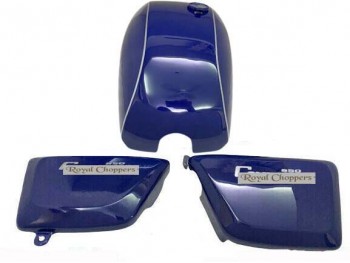 FIT FOR NORTON COMMANDO INTERSTATE BLUE WITH SIDE PANELS 