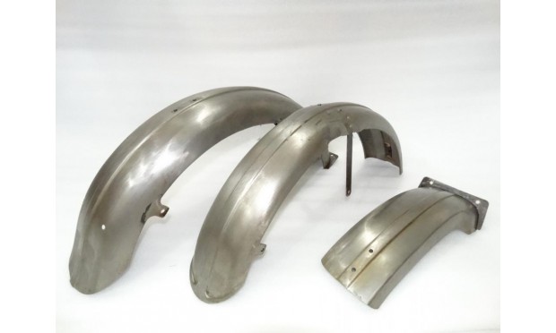 Triumph Sprung Hub Rigid Raw Steel Mudguard Fender Set |Fit For