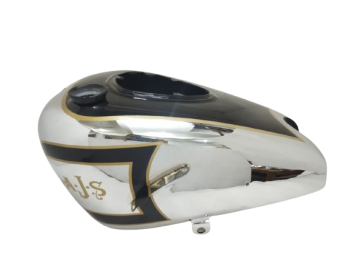 Fit For AJS V Twin 1936 Export Model Black & Chrome Fuel Petrol Gas Tank