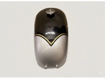 Fit For Ajs 16Mc 350 Scrambler Competition Black &Silver Steel Petrol Fuel Tank