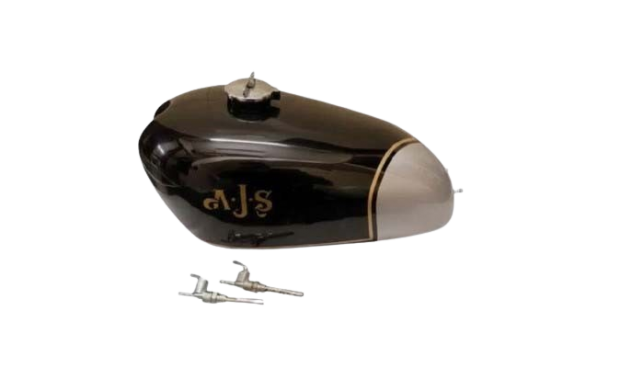 Fit For Ajs 16Mc 350 Scrambler Competition Black &Silver Steel Petrol Fuel Tank