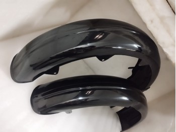 FIT FOR ARIEL SQUARE FOUR 1000CC BLACK FRONT & REAR MUDGUARD SET +STAYS 1951-57