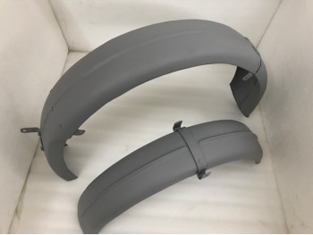 ARIEL RIGID WD 350/500CC FRONT & REAR MUDGUARD SET RAW STEEL |Fit For