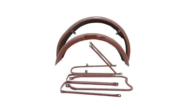 ARIEL WNG MODEL FRONT AND REAR RAW STEEL MUDGUARD SET WITH STAYS |Fit For