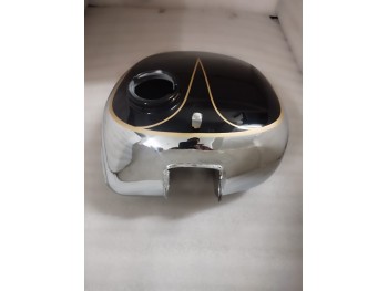 Fit For DKW SB350 1934 Black & Chrome Steel Petrol Fuel Tank