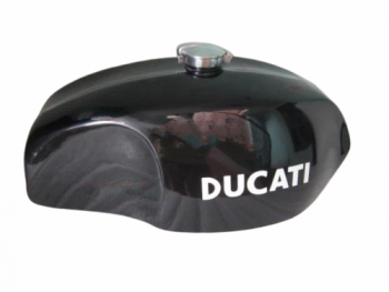 DUCATI 750 GT 1972 BLACK PAINTED STEEL PETROL TANK + MONZA CAP|Fit For